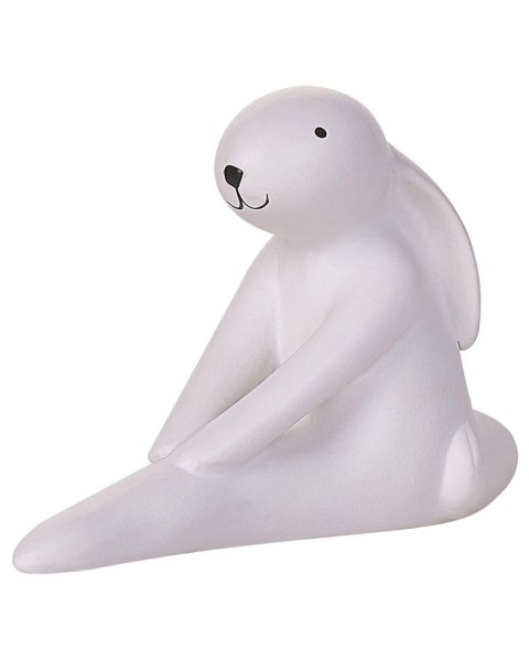 Zestaw 3 figurek dekoracyjnych Zając BREST Ceramika Biały