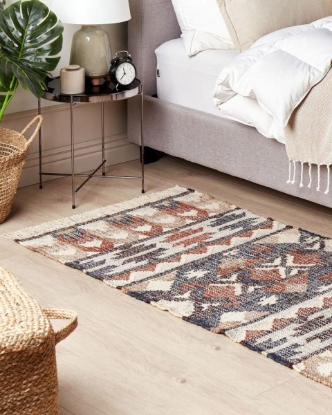 Dywan z juty 80 x 150 cm wielokolorowy KALFA