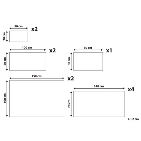 Komplet 11 ręczników ATAI Bawełna Beżowy