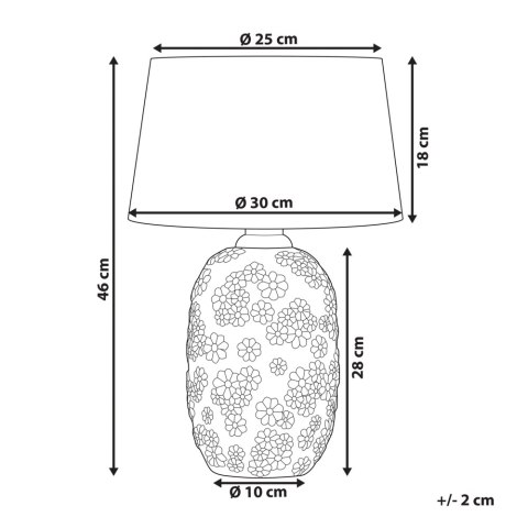Lampa stołowa FERREY Ceramika Szary
