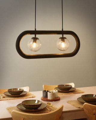 Lampa wisząca AYENSU Drewno Czarny
