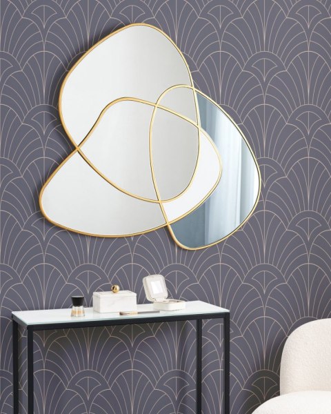 Lustro ścienne TAILLY 99 cm 89 cm Złoty
