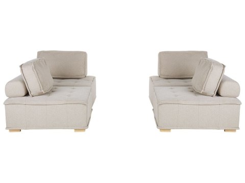 Modułowy komplet wypoczynkowy 4-osobowy beżowy TIBRO