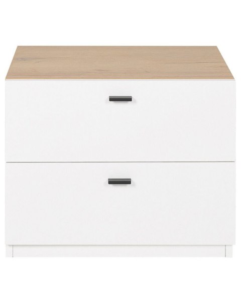 Szafka nocna 2 szuflady EDISON Biały