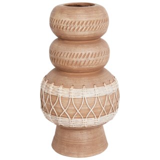 Wazon na kwiaty ALMIROS Ceramika 51 cm Jasnobrązowy