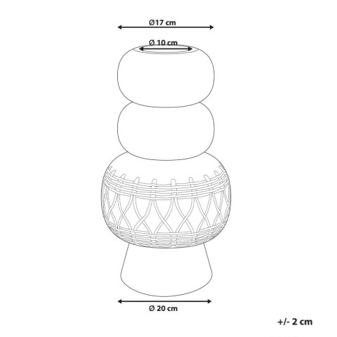 Wazon na kwiaty ALMIROS Ceramika 51 cm Jasnobrązowy