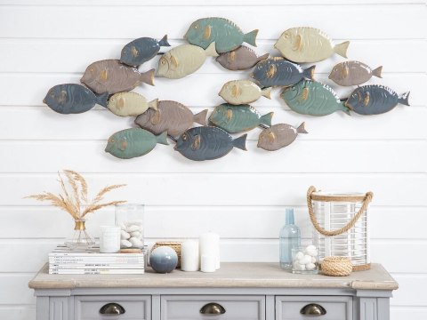 Dekoracja ścienna Ryba FERMIUM Metal Kolorowy 47 cm