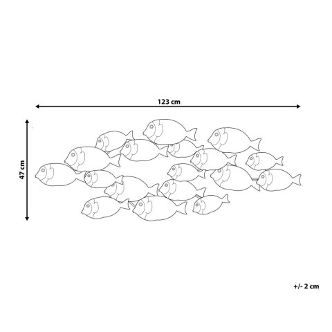 Dekoracja ścienna Ryba FERMIUM Metal Kolorowy 47 cm