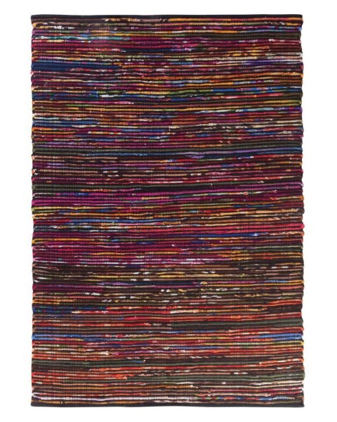 Dywan 140 x 200 cm wielokolorowy czarny BARTIN