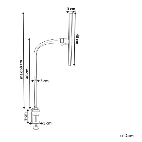 Lampa biurkowa zaciskowa AURIGA Z czujnikiem ruchu Metal Czarny