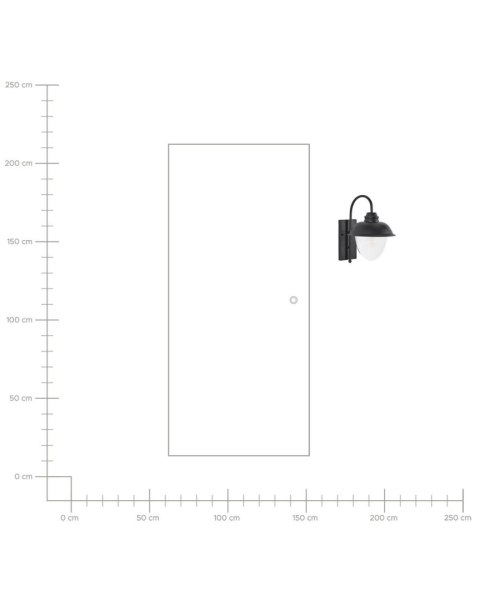 Lampa ścienna ogrodowa BANKA Czarny