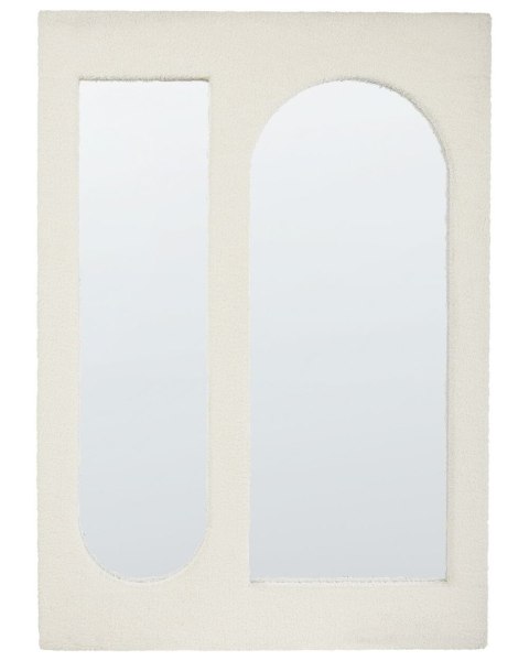 Lustro ścienne MARCIGNY 70 cm 100 cm Boucle Złamana biel