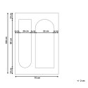 Lustro ścienne MARCIGNY 70 cm 100 cm Boucle Złamana biel Lumarko!