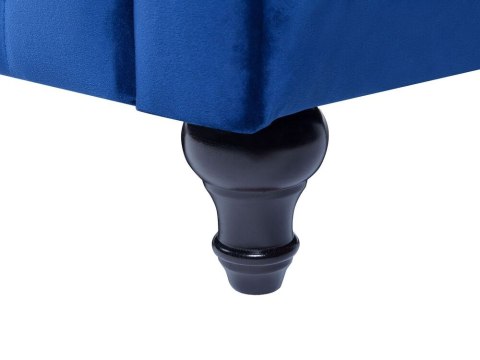 Sofa 3-osobowa welurowa niebieska CHESTERFIELD