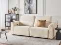 Sofa z elektryczną funkcją relaksu z ładowarką sztruksowa beżowa ULVEN Lumarko!