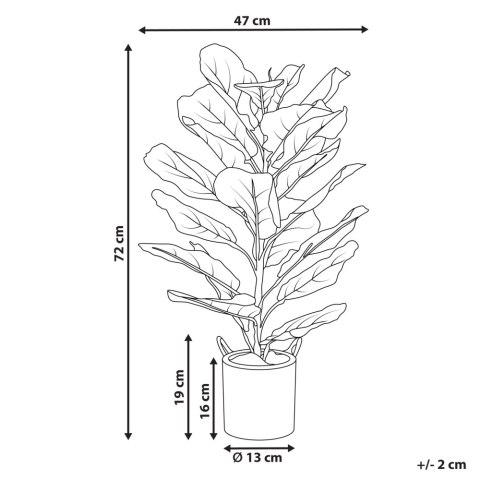 Sztuczna roślina doniczkowa 72 cm FIDDLE LEAF TREE