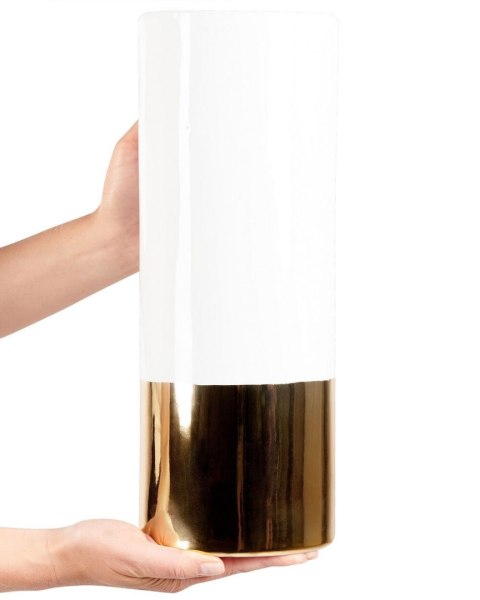 Wazon na kwiaty GELIDA Kamionka 36 cm Biały