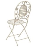 Zestaw 2 krzeseł ogrodowych BIVIO Składane Metal Złamana biel