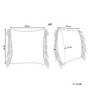 Zestaw 2 poduszek dekoracyjnych PATTAN Bawełna 45 x 45 cm Beżowy Wzór geometryczny Lumarko!