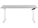 Biurko regulowane manualnie 160 x 72 cm szaro-białe DESTINES Lumarko!