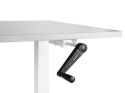 Biurko regulowane manualnie 160 x 72 cm szaro-białe DESTINES Lumarko!