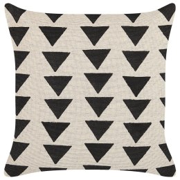 Poduszka dekoracyjna CERCIS Bawełna 45 x 45 cm Beżowy Wzór geometryczny Lumarko!