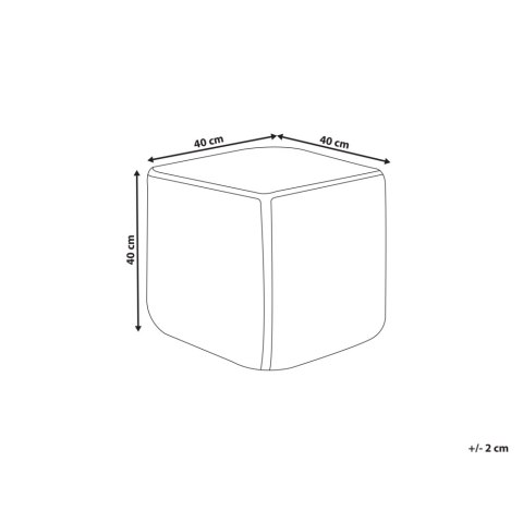 Puf 40 x 40 x 40 cm jasnobeżowy ALIPUR