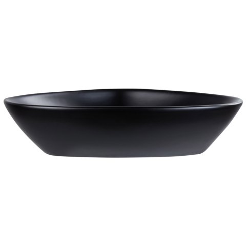 Umywalka nablatowa ceramiczna 60 x 39 cm czarna TIRIG
