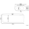 Wanna narożna lewa 169 cm x 80 cm biała GOCTA Lumarko!
