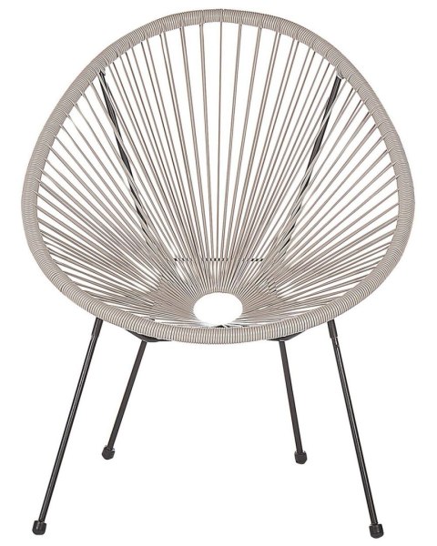 Zestaw 2 krzeseł ogrodowych ACAPULCO II Technorattan Jasnoszary