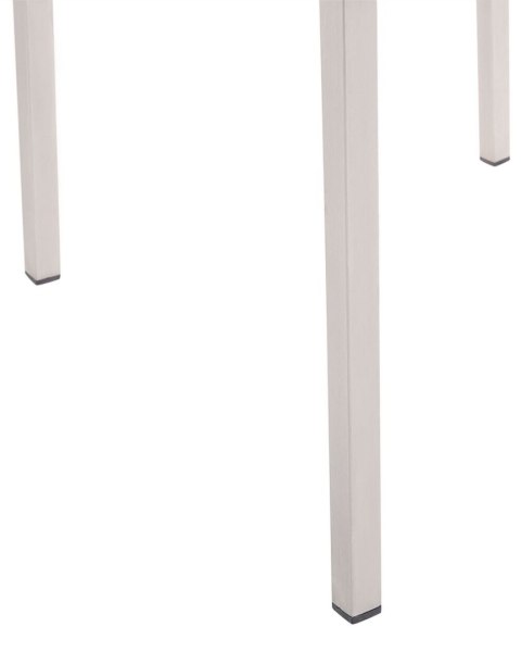 Zestaw 6 krzeseł ogrodowych GROSSETO Stal nierdzewna Biały