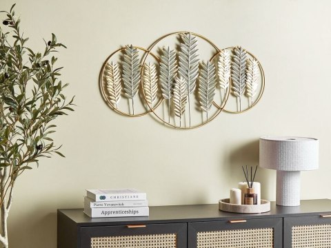 Dekoracja ścienna Liść COPERNICIUM Metal Złoty 50 cm