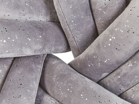 Poduszka dekoracyjna AKOLA Welur 30 x 30 cm Szary Jednolity