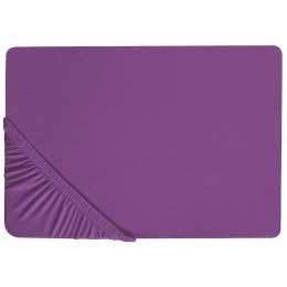 Prześcieradło z gumką JANBU Bawełna 180x200 cm Purpurowy Lumarko!