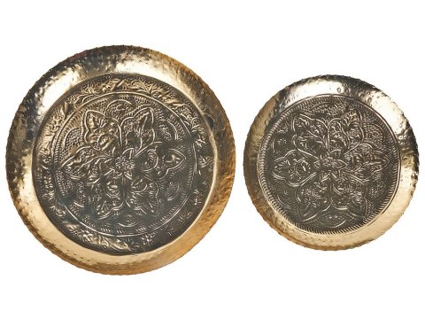 Zestaw 2 pater dekoracyjnych złoty SADANE