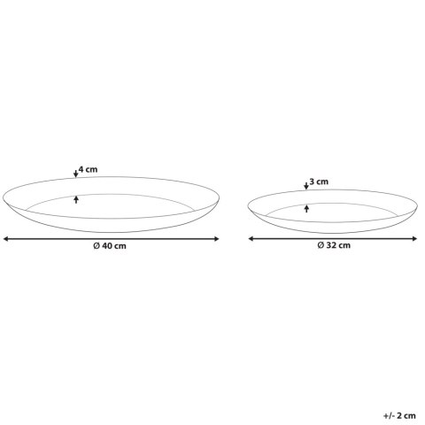 Zestaw 2 pater dekoracyjnych złoty SADANE