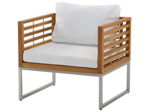 Zestaw ogrodowy ze stolikiem dla 4 osób BERMUDA Drewno akacjowe Brązowy