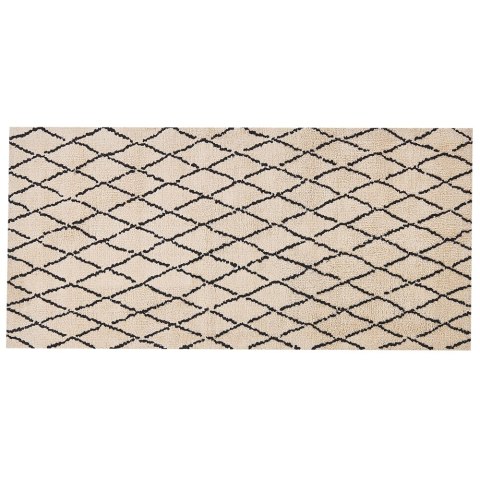 Dywan 80 x 150 cm beżowo-czarny MIDYAT