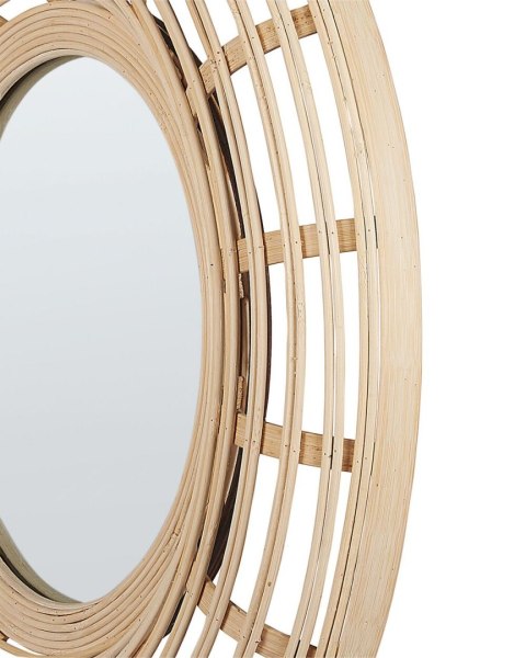 Lustro ścienne HANUA 60 cm 60 cm Drewno bambusowe Naturalny