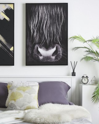 Obraz na płótnie GALEATA Motyw zwierzęcy 63 x 99 cm Czarny