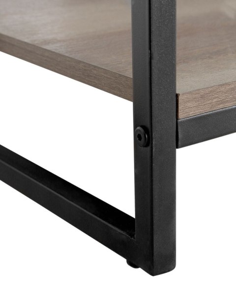 Regał 4 półki FORRES 143 cm Brązowy/ czarny