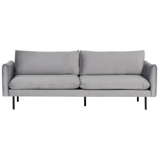 Sofa welurowa 3-osobowa szara VINTERBRO
