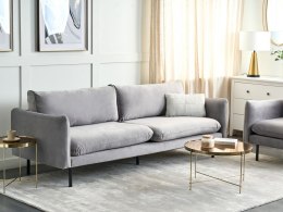 Sofa welurowa 3-osobowa szara VINTERBRO Lumarko!