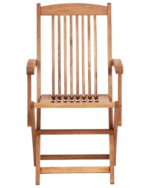 Zestaw 2 krzeseł ogrodowych z poduszkami MAUI II Drewno akacjowe Złamana biel