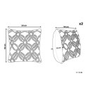 Zestaw 2 poduszek dekoracyjnych ESENKOY Bawełna 50 x 50 cm Jasnobeżowy Wzór geometryczny Lumarko!