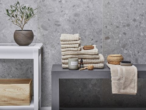 Komplet 9 ręczników AREORA Bawełna Beżowy