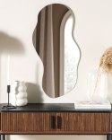 Lustro ścienne AUXERRE 33 cm 80 cm Srebrny Lumarko!