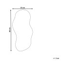 Lustro ścienne AUXERRE 33 cm 80 cm Srebrny Lumarko!