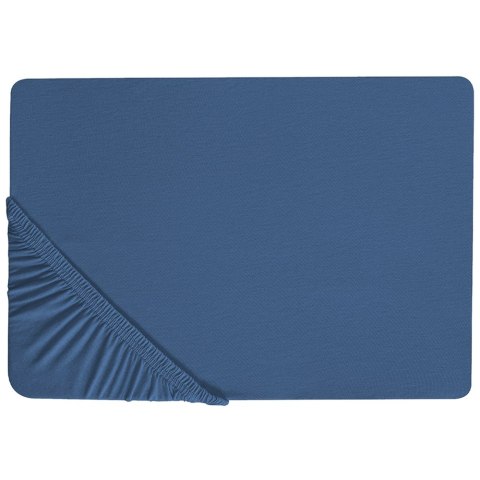 Prześcieradło z gumką JANBU Bawełna 180x200 cm Granatowy Lumarko!