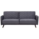 Sofa rozkładana welurowa szara SENJA Lumarko!